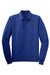 Port Authority K500LS/TLK500LS Mens Silk Touch Wrinkle Resistant Long Sleeve Polo Shirt Royal Blue Flat Front