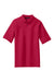 Port Authority K500P/TLK500P Mens Silk Touch Wrinkle Resistant Short Sleeve Polo Shirt w/ Pocket Red Flat Front