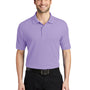 Port Authority Mens Silk Touch Wrinkle Resistant Short Sleeve Polo Shirt - Bright Lavender Purple