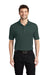 Port Authority K500/TLK500/K500ES Mens Silk Touch Wrinkle Resistant Short Sleeve Polo Shirt Dark Green Model Front