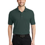 Port Authority Mens Silk Touch Wrinkle Resistant Short Sleeve Polo Shirt - Dark Green