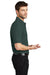 Port Authority K500/TLK500/K500ES Mens Silk Touch Wrinkle Resistant Short Sleeve Polo Shirt Dark Green Model Side