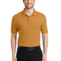 Port Authority Mens Silk Touch Wrinkle Resistant Short Sleeve Polo Shirt - Gold