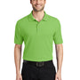 Port Authority Mens Silk Touch Wrinkle Resistant Short Sleeve Polo Shirt - Lime Green