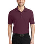 Port Authority Mens Silk Touch Wrinkle Resistant Short Sleeve Polo Shirt - Maroon