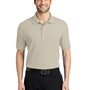 Port Authority Mens Silk Touch Wrinkle Resistant Short Sleeve Polo Shirt - Stone