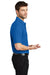 Port Authority K500/TLK500/K500ES Mens Silk Touch Wrinkle Resistant Short Sleeve Polo Shirt Strong Blue Model Side