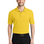 Port Authority Mens Silk Touch Wrinkle Resistant Short Sleeve Polo Shirt - Sunflower Yellow