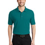 Port Authority Mens Silk Touch Wrinkle Resistant Short Sleeve Polo Shirt - Teal Green