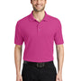 Port Authority Mens Silk Touch Wrinkle Resistant Short Sleeve Polo Shirt - Tropical Pink