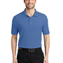 Port Authority Mens Silk Touch Wrinkle Resistant Short Sleeve Polo Shirt - Ultramarine Blue