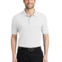 Port Authority Mens Silk Touch Wrinkle Resistant Short Sleeve Polo Shirt - White