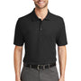 Port Authority Mens Moisture Wicking Short Sleeve Polo Shirt - Black