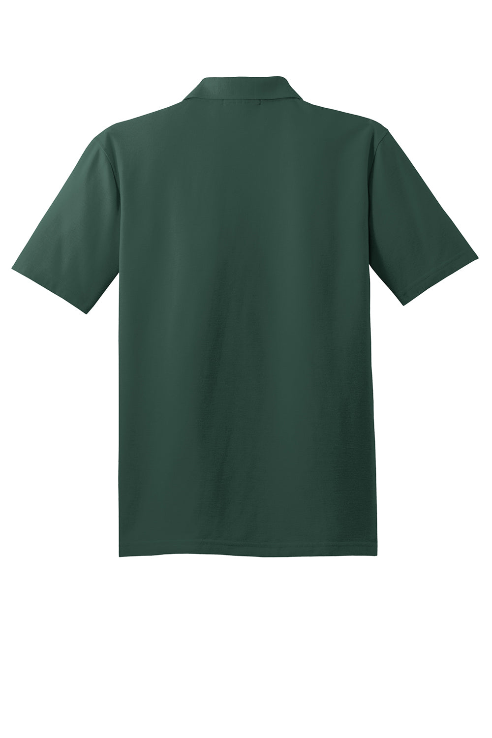 Port Authority K510/TLK510 Mens Moisture Wicking Short Sleeve Polo Shirt Dark Green Flat Back