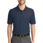 Port Authority Mens Moisture Wicking Short Sleeve Polo Shirt - Navy Blue