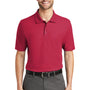 Port Authority Mens Moisture Wicking Short Sleeve Polo Shirt - Red