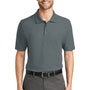 Port Authority Mens Moisture Wicking Short Sleeve Polo Shirt - Steel Grey