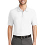 Port Authority Mens Moisture Wicking Short Sleeve Polo Shirt - White