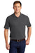 Port Authority K5200 Mens Silk Touch Performance Moisture Wicking Short Sleeve Polo Shirt Sterling Grey Model Front