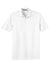 Port Authority K5200 Mens Silk Touch Performance Moisture Wicking Short Sleeve Polo Shirt White Flat Front