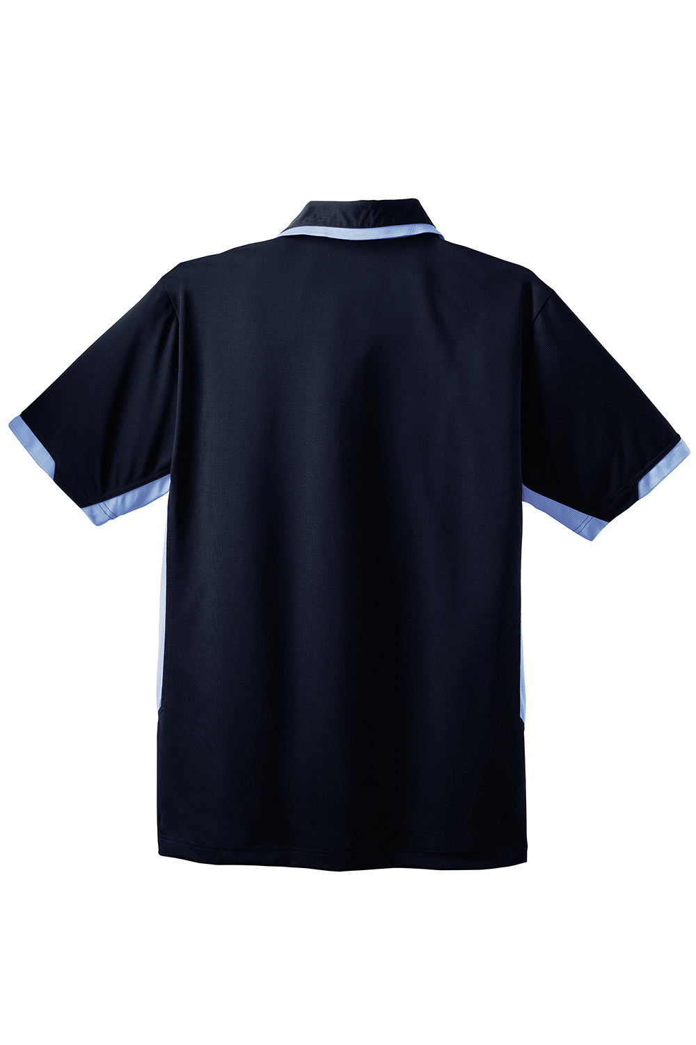 Port Authority K524 Mens Dry Zone Moisture Wicking Short Sleeve Polo Shirt Navy Blue/Lake Blue Flat Back