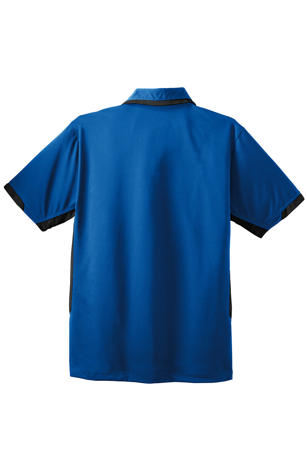 Port Authority K524 Mens Dry Zone Moisture Wicking Short Sleeve Polo Shirt Royal Blue/Black Flat Back