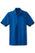 Port Authority K524 Mens Dry Zone Moisture Wicking Short Sleeve Polo Shirt Royal Blue/Black Flat Front