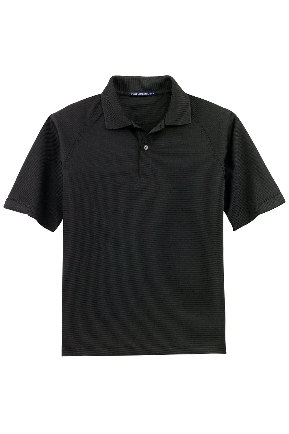 Port Authority K525/TLK525 Mens Dry Zone Moisture Wicking Short Sleeve Polo Shirt Black Flat Front