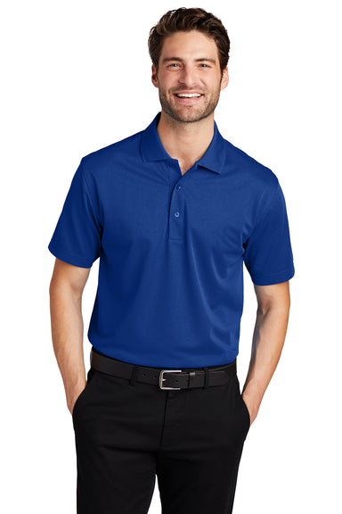 Port Authority K527/TLK527 Mens Tech Moisture Wicking Short Sleeve Polo Shirt Bright Royal Blue Model Front