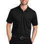 Port Authority Mens Tech Moisture Wicking Short Sleeve Polo Shirt - Black