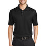 Port Authority Mens Performance Moisture Wicking Short Sleeve Polo Shirt - Black