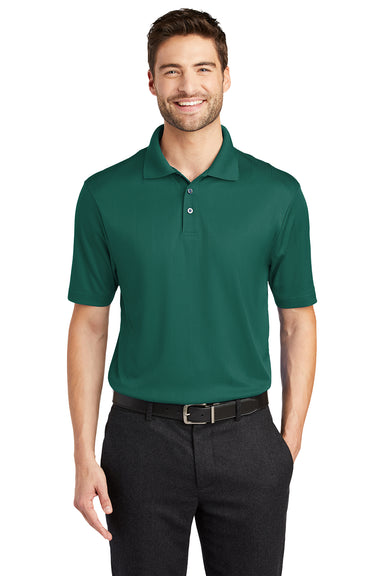 Port Authority K528 Mens Performance Moisture Wicking Short Sleeve Polo Shirt Green Glen Model Front