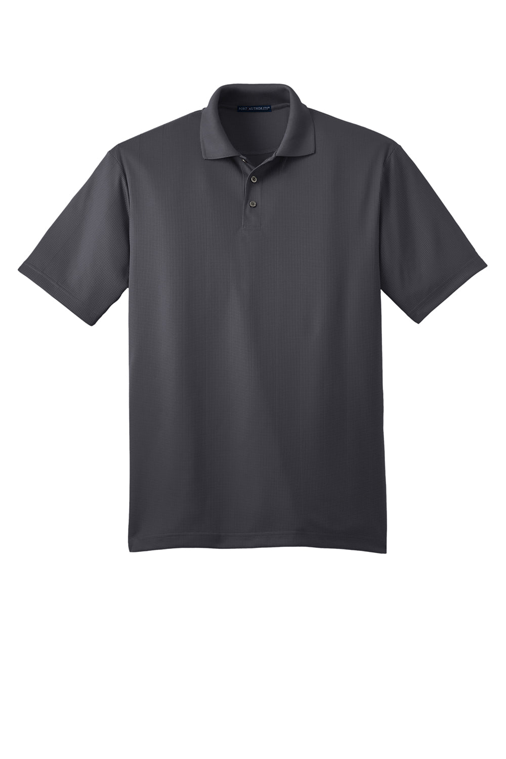 Port Authority K528 Mens Performance Moisture Wicking Short Sleeve Polo Shirt Smoke Grey Flat Front