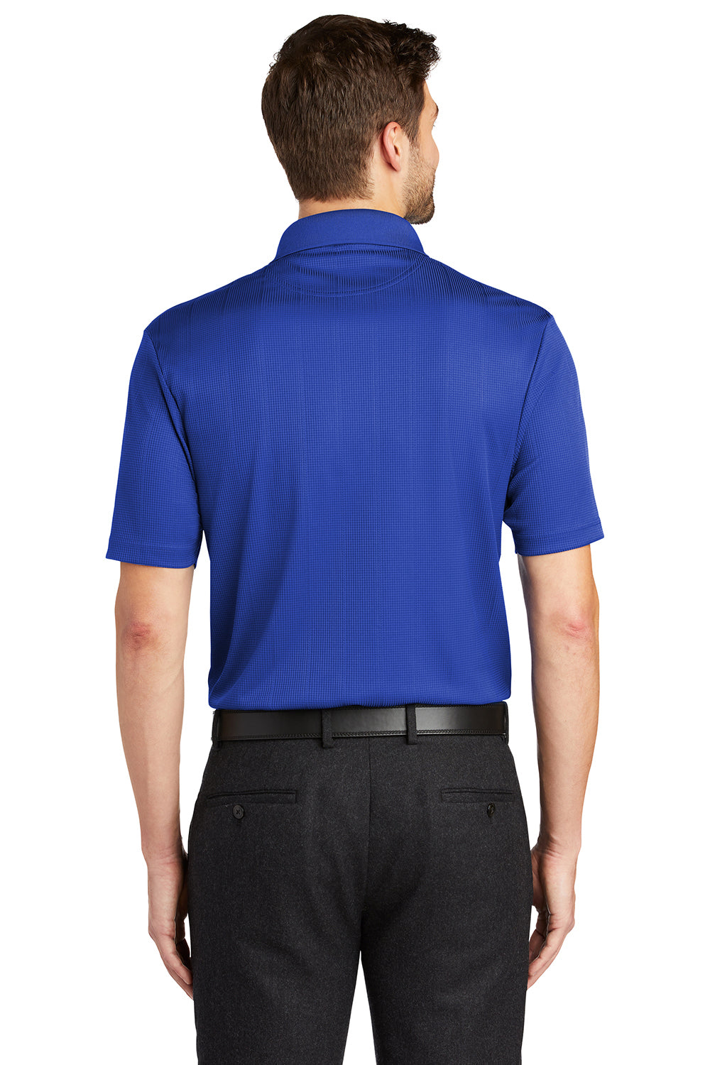 Port Authority K528 Mens Performance Moisture Wicking Short Sleeve Polo Shirt Hyper Blue Model Back