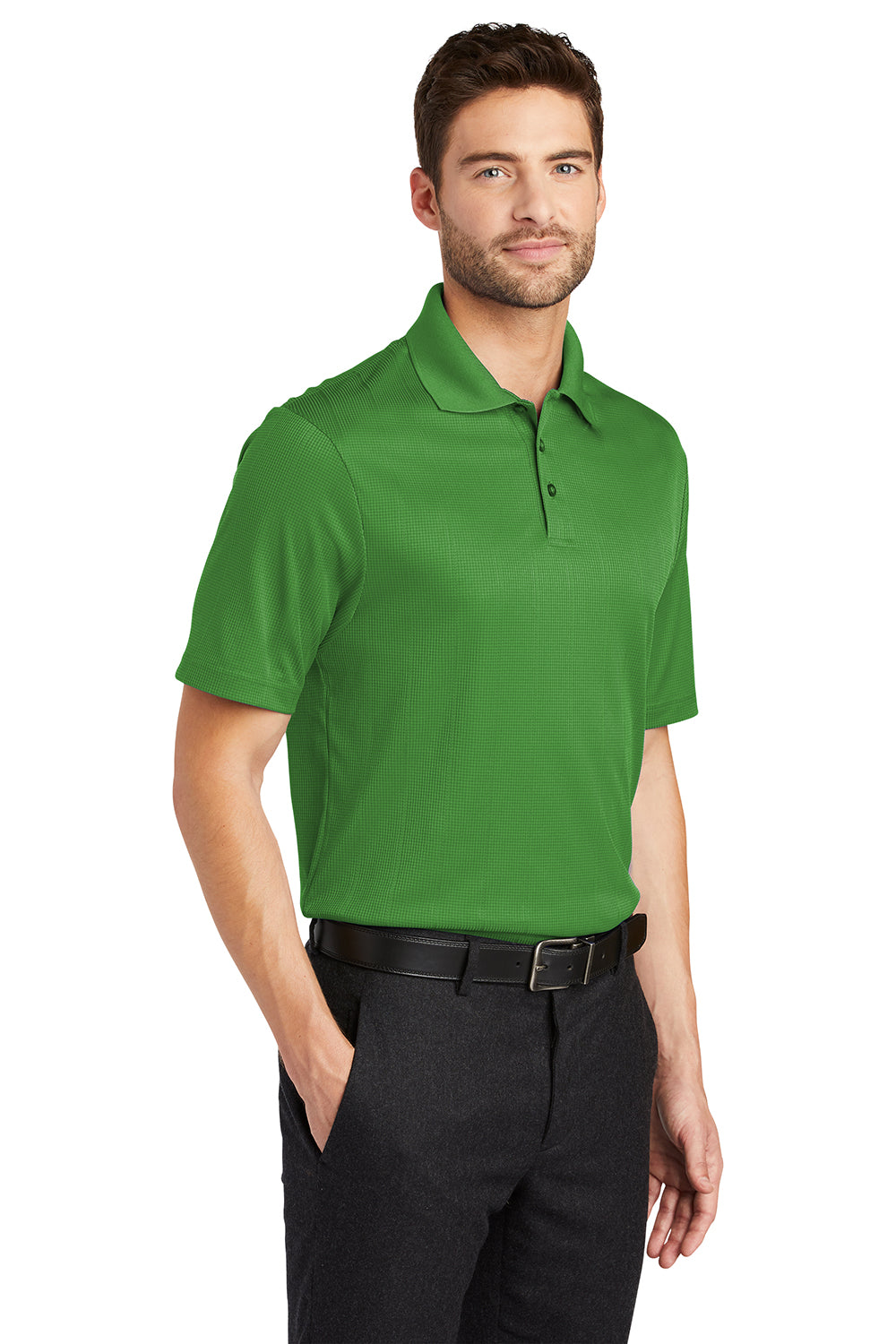 Port Authority K528 Mens Performance Moisture Wicking Short Sleeve Polo Shirt Vine Green Model 3q