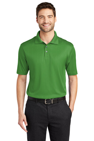 Port Authority K528 Mens Performance Moisture Wicking Short Sleeve Polo Shirt Vine Green Model Front