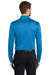 Port Authority K540LS Mens Silk Touch Performance Moisture Wicking Long Sleeve Polo Shirt Brilliant Blue Model Back