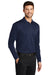 Port Authority K540LS Mens Silk Touch Performance Moisture Wicking Long Sleeve Polo Shirt Navy Blue Model 3q