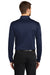 Port Authority K540LS Mens Silk Touch Performance Moisture Wicking Long Sleeve Polo Shirt Navy Blue Model Back