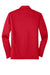 Port Authority K540LS Mens Silk Touch Performance Moisture Wicking Long Sleeve Polo Shirt Red Flat Back