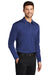 Port Authority K540LS Mens Silk Touch Performance Moisture Wicking Long Sleeve Polo Shirt Royal Blue Model 3q