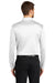 Port Authority K540LS Mens Silk Touch Performance Moisture Wicking Long Sleeve Polo Shirt White Model Back