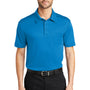 Port Authority Mens Silk Touch Performance Moisture Wicking Short Sleeve Polo Shirt w/ Pocket - Brilliant Blue