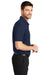 Port Authority K540P Mens Silk Touch Performance Moisture Wicking Short Sleeve Polo Shirt w/ Pocket Navy Blue Model Side