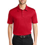 Port Authority Mens Silk Touch Performance Moisture Wicking Short Sleeve Polo Shirt w/ Pocket - Red