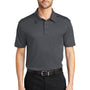 Port Authority Mens Silk Touch Performance Moisture Wicking Short Sleeve Polo Shirt w/ Pocket - Steel Grey