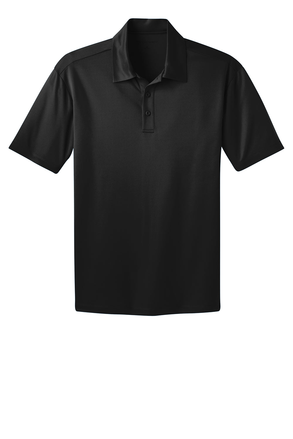 Port Authority K540/TLK540 Mens Silk Touch Performance Moisture Wicking Short Sleeve Polo Shirt Black Flat Front