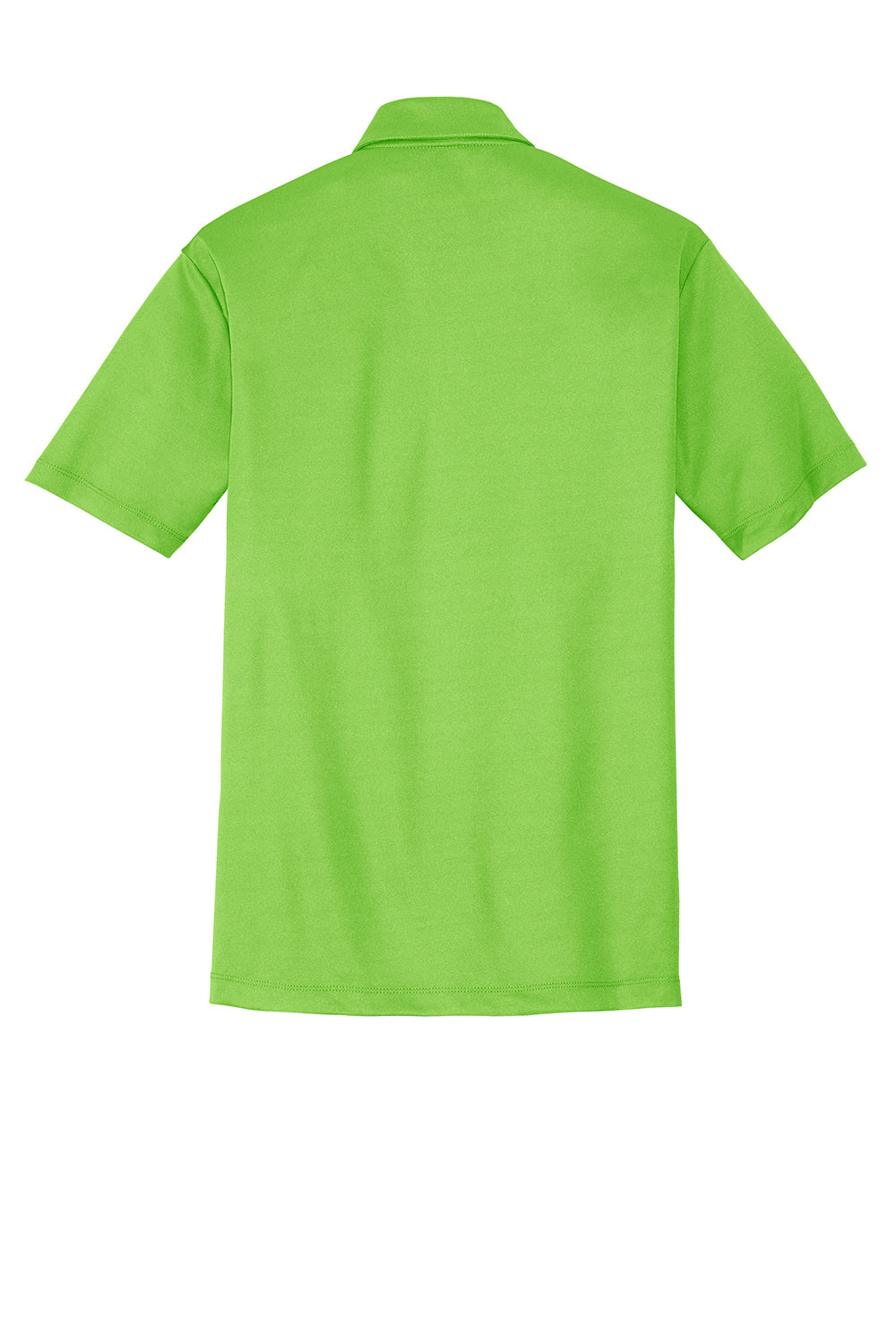 Port Authority K540/TLK540 Mens Silk Touch Performance Moisture Wicking Short Sleeve Polo Shirt Lime Green Flat Back