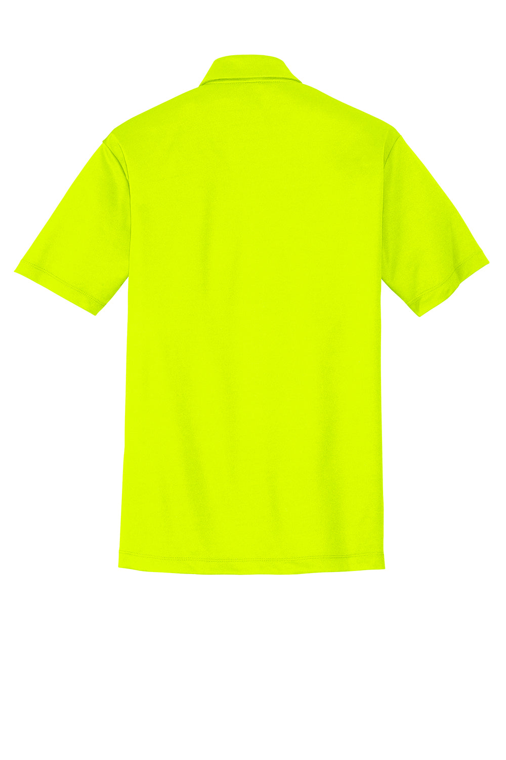 Port Authority K540/TLK540 Mens Silk Touch Performance Moisture Wicking Short Sleeve Polo Shirt Neon Yellow Flat Back