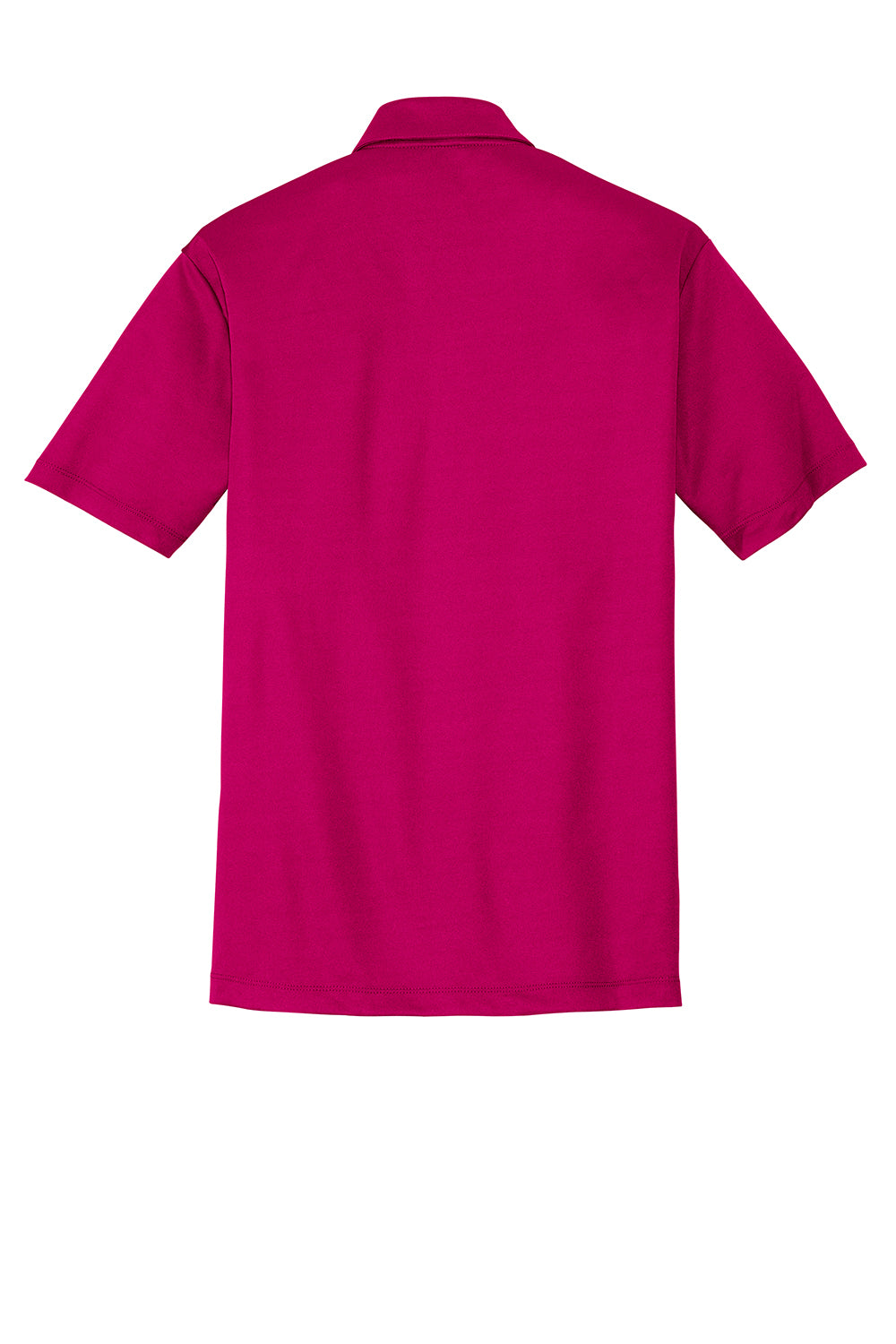 Port Authority K540/TLK540 Mens Silk Touch Performance Moisture Wicking Short Sleeve Polo Shirt Raspberry Pink Flat Back